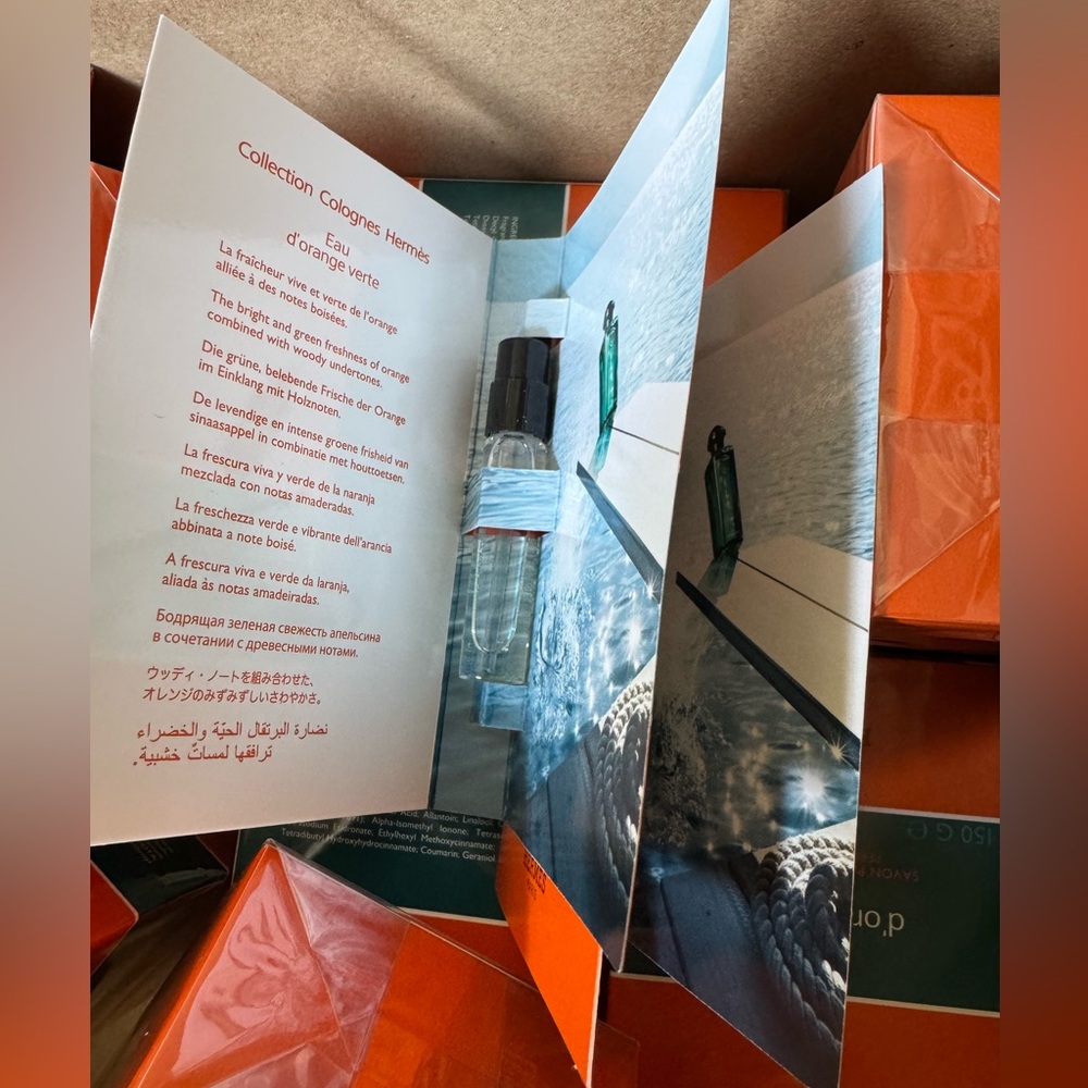 10 Hermès Eau d'Orange Verte Soap Set(Sealed) - Picture 3 of 10